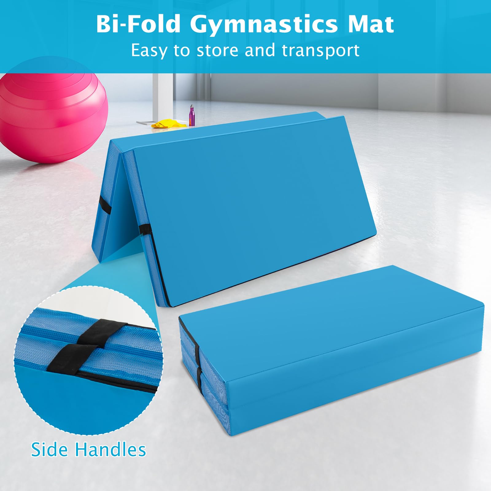 4" Thick Folding Gymnastics Mat - Giantex