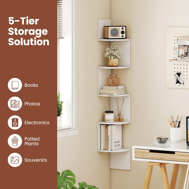 Giantex Corner Shelf Wall Mounted Set of 1/2