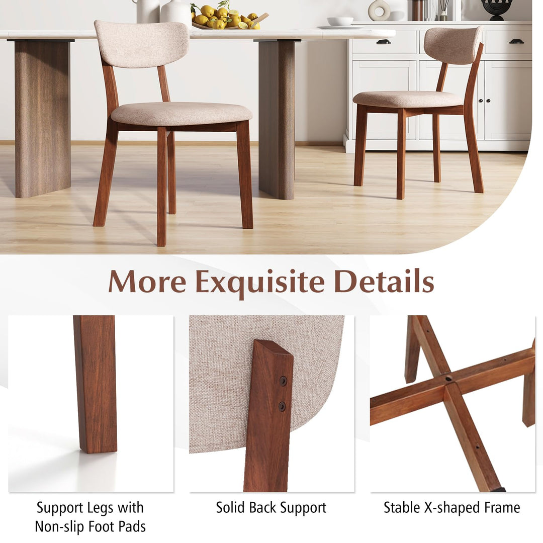 Giantex Wooded Dining Chairs Set of 2/4 for Living Room Restaurant