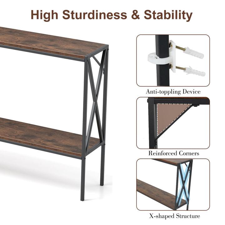 Giantex Narrow Entryway Table with Storage Shelf