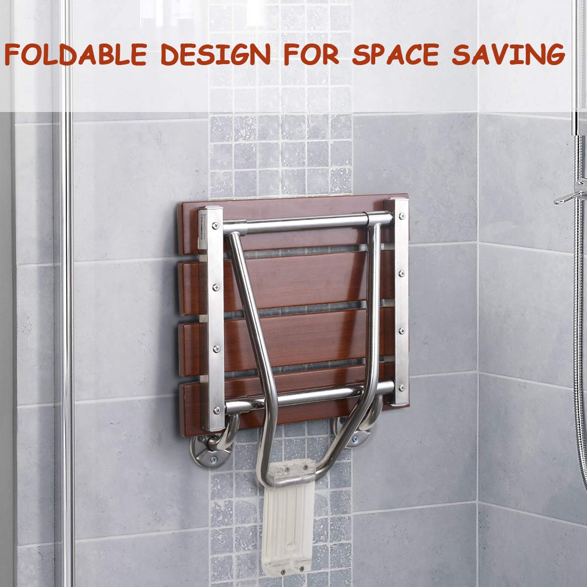 15" Folding Shower Seat Bench300lb Capacity for Senior