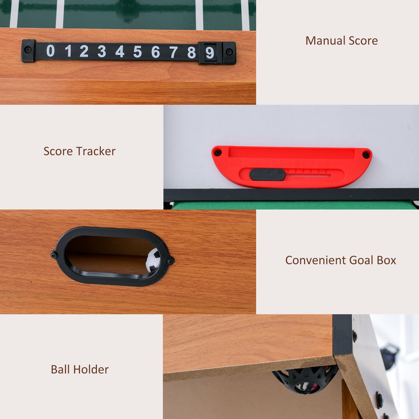 Giantex 4-in-1 Combination Game Table with Soccer