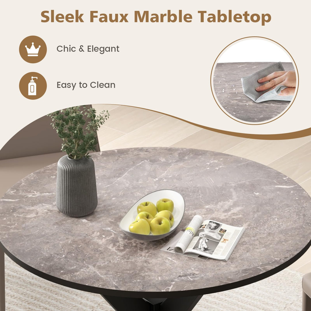 Giantex 36" Round Wood Dining Table