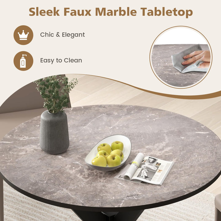 Giantex 36" Round Wood Dining Table