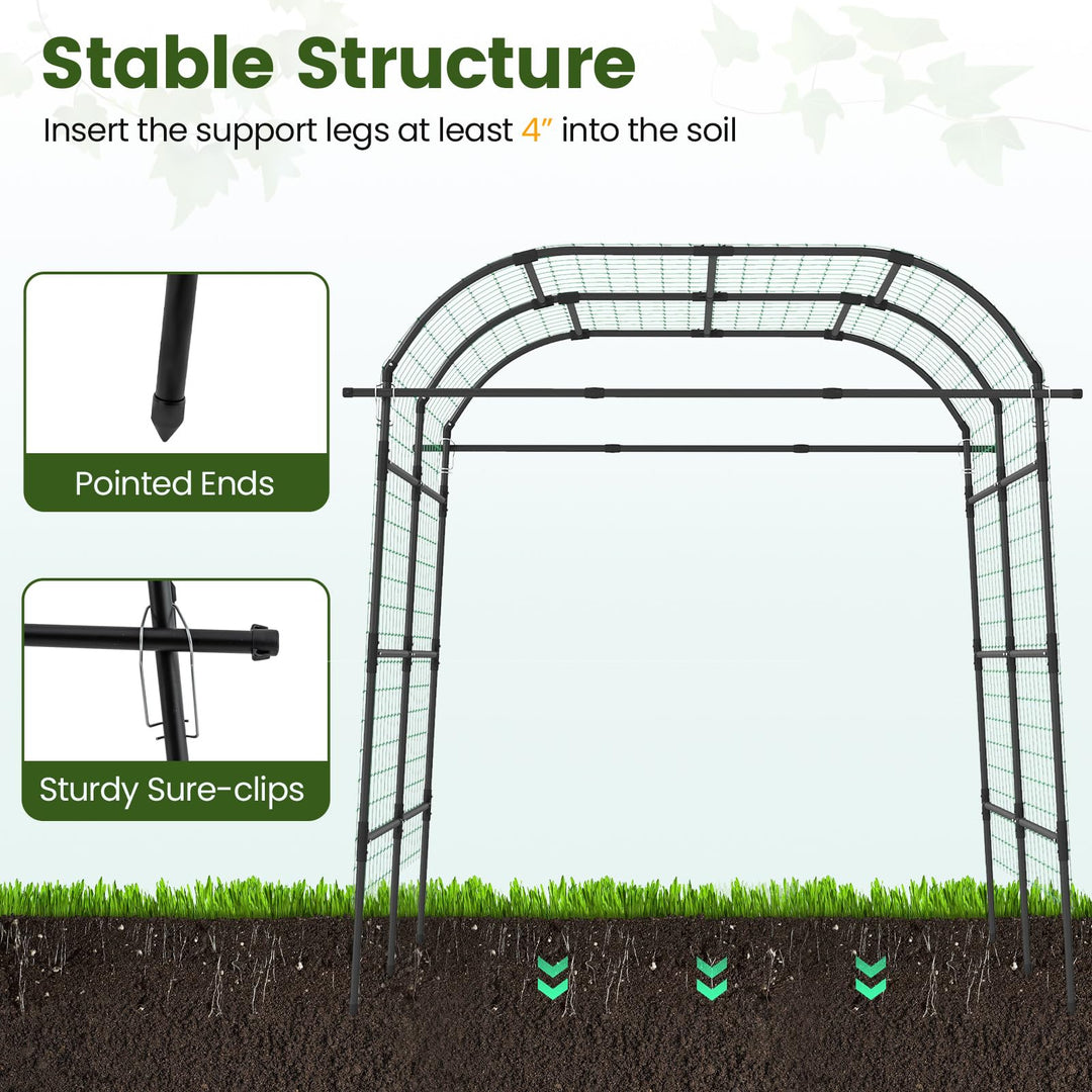 Giantex Metal Garden Arch Trellis for Climbing Plants Outdoor