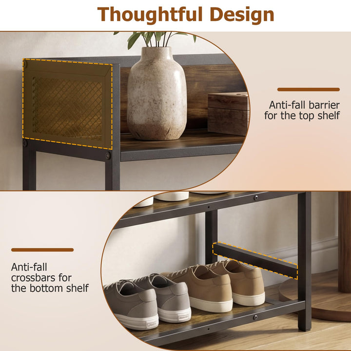 Giantex 4-Tier Industrial Shoe Storage Organizer with Heavy Duty Metal Frame