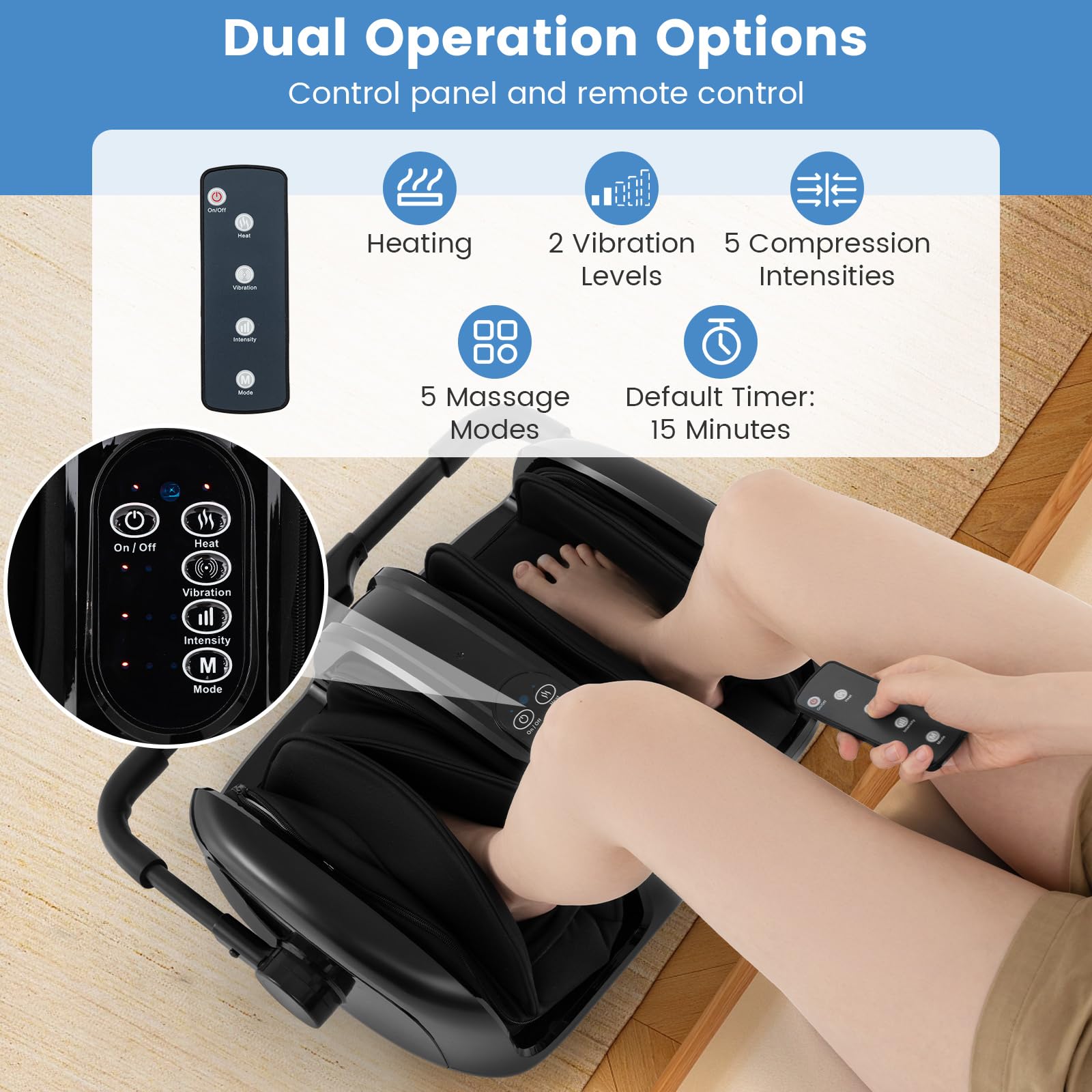 Giantex Foot Massager with Heat, Electric Foot Massager