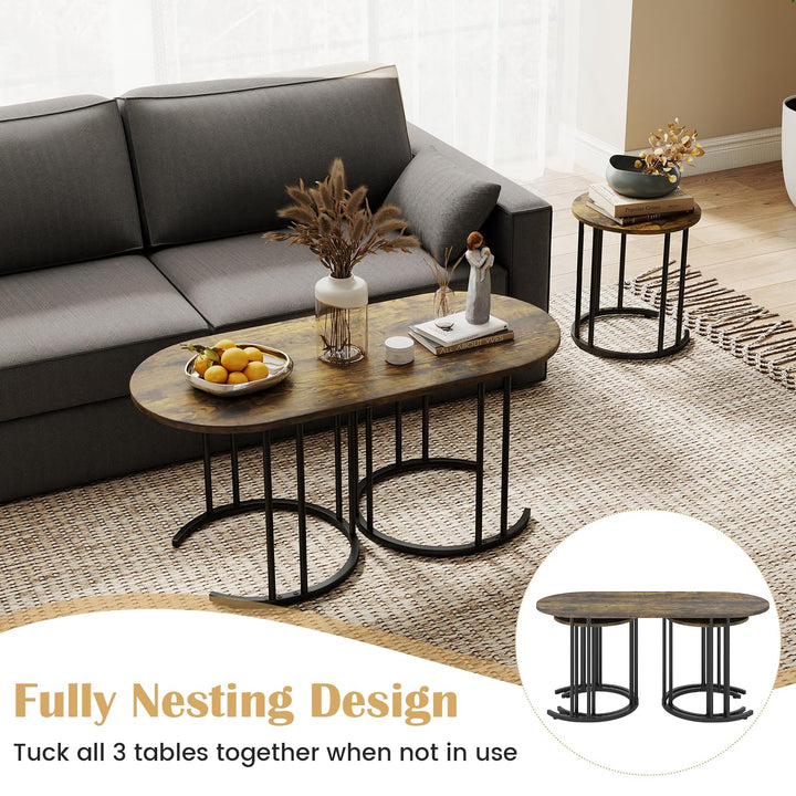 Giantex Nesting Coffee Table Set of 3