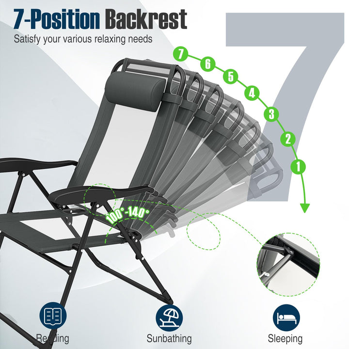 Giantex Folding Patio Chairs Set