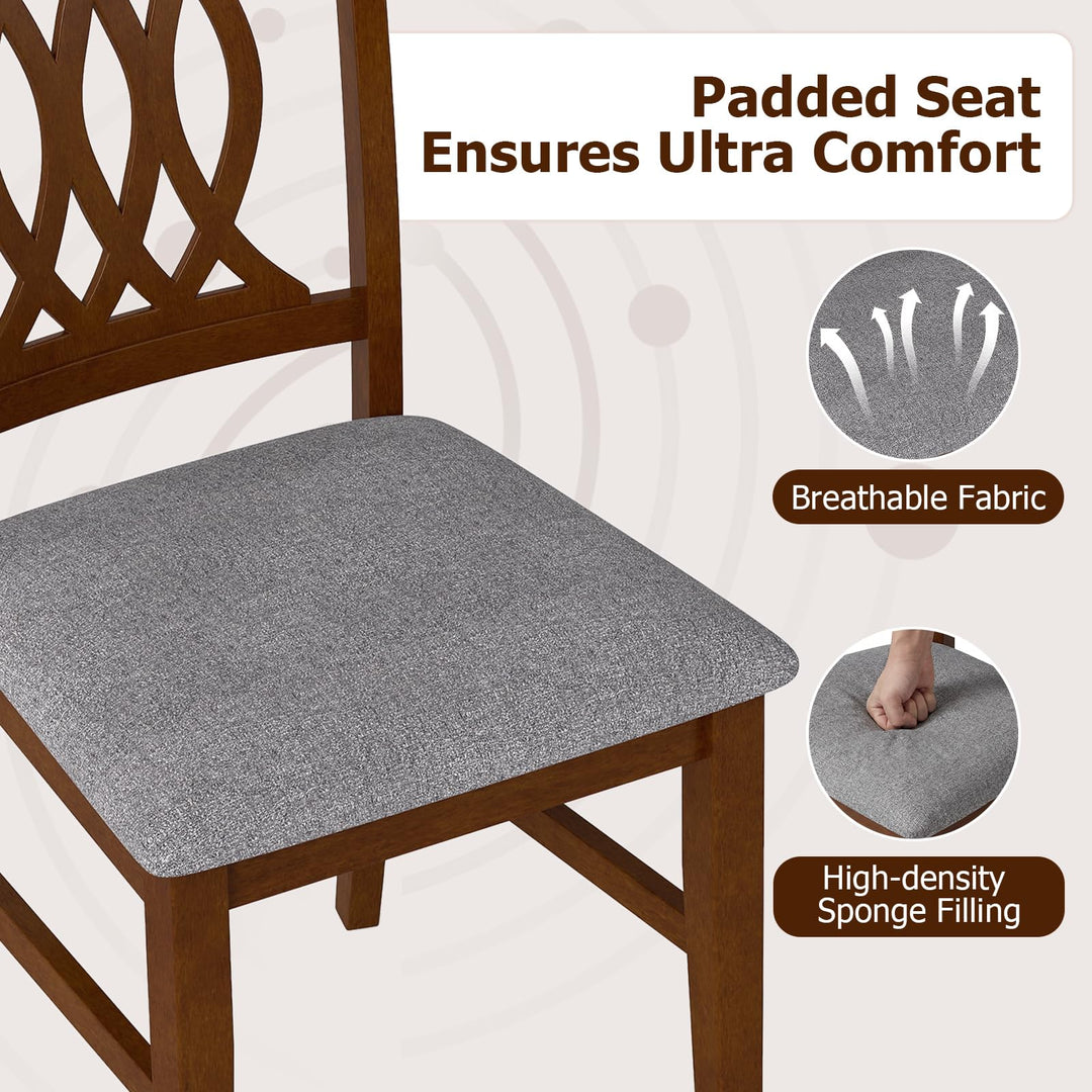 Giantex Upholstered Dining Chairs Set of 2/4 for Kitchen