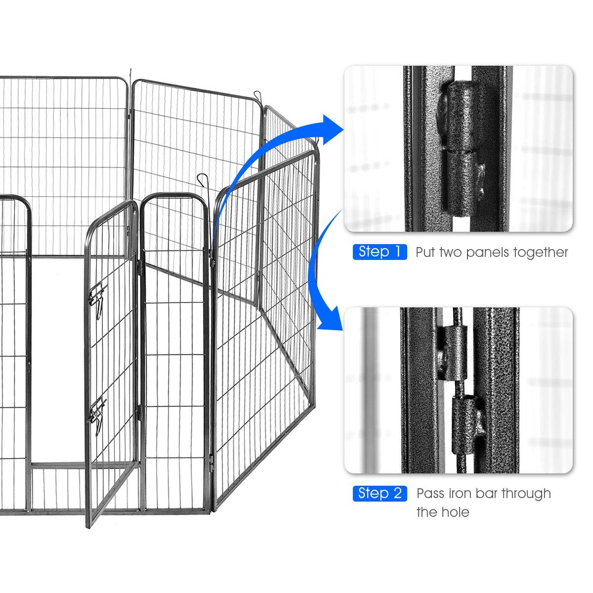 Giantex 48 inch Dog Playpen with Door (16 pannels)