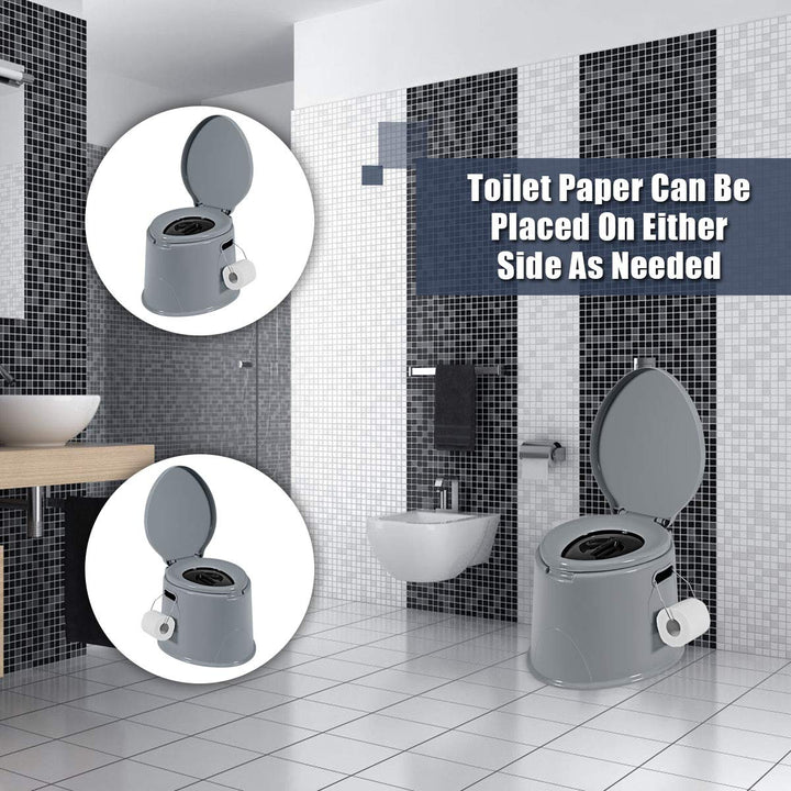 Portable Travel Toilet with Detachable Inner Bucket and Removable Toilet