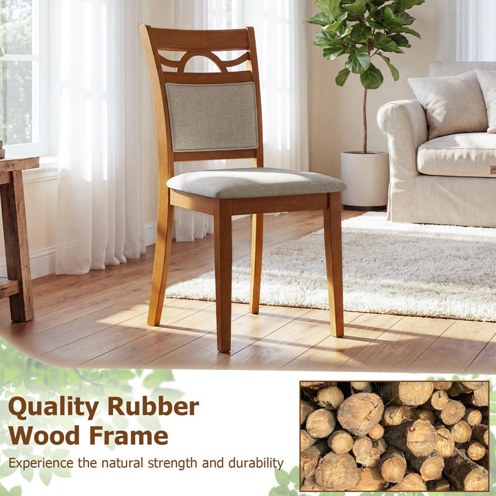Giantex Wooden Dining Chairs Set of 2/4 for Dining Room