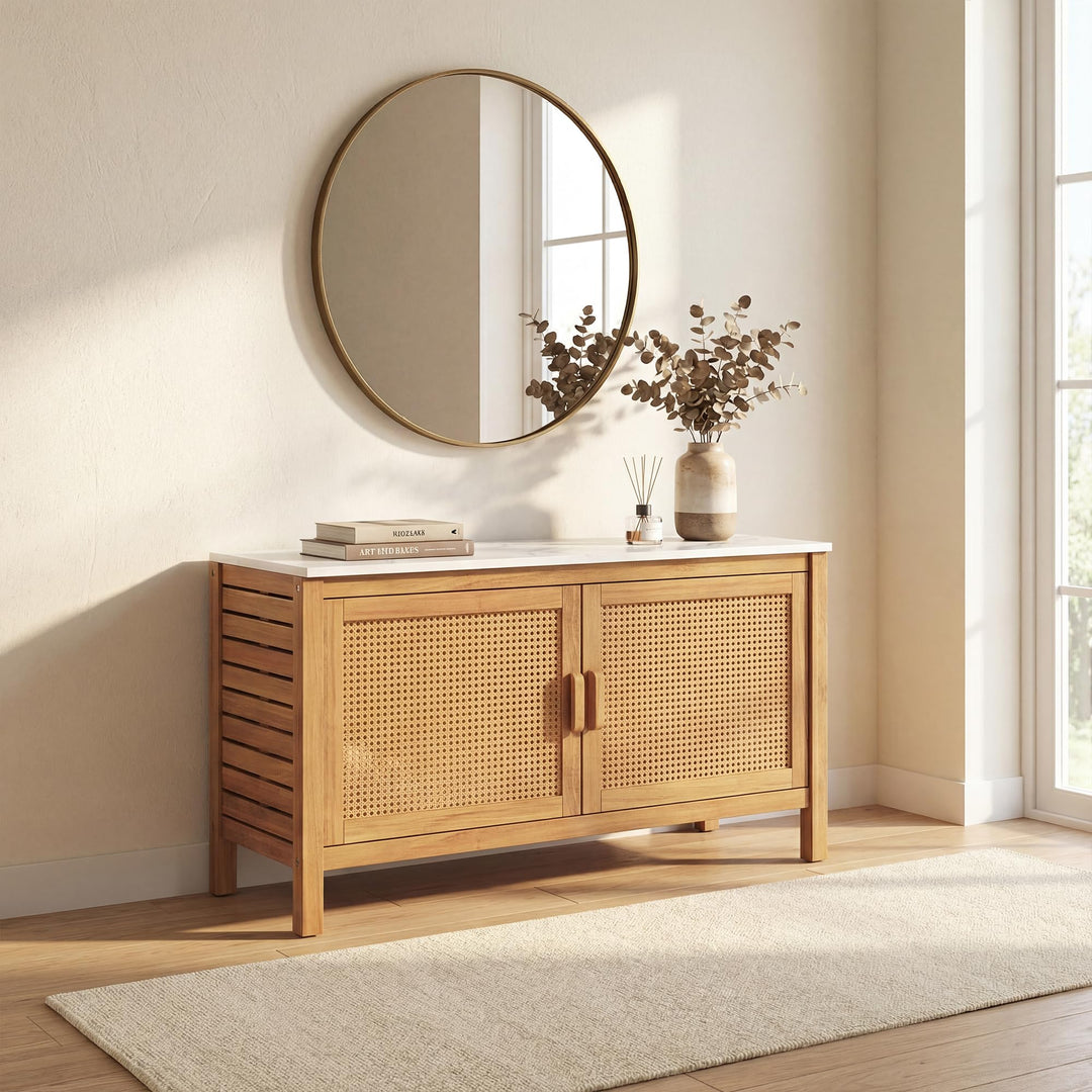 Giantex Acacia Wood Outdoor Cabinet