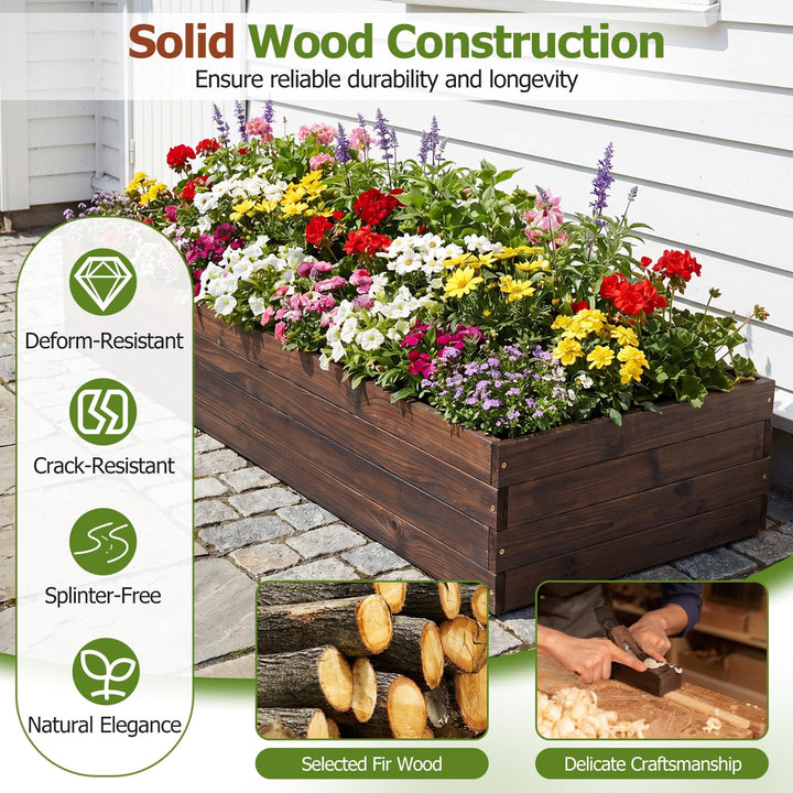 Giantex 45" x 23" Fir Wood Raised Garden Bed (1/2)