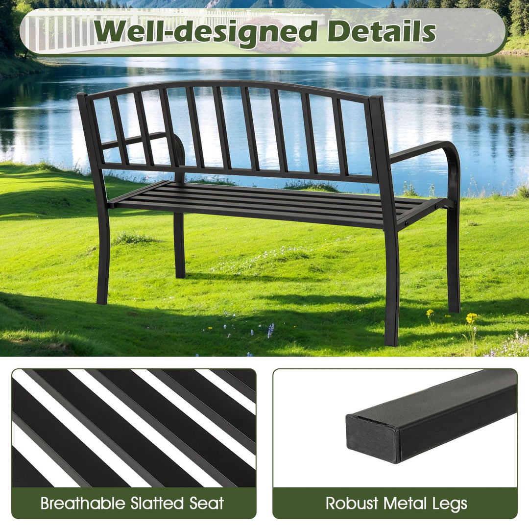 Giantex 660lbs Patio Garden Bench with Backrest