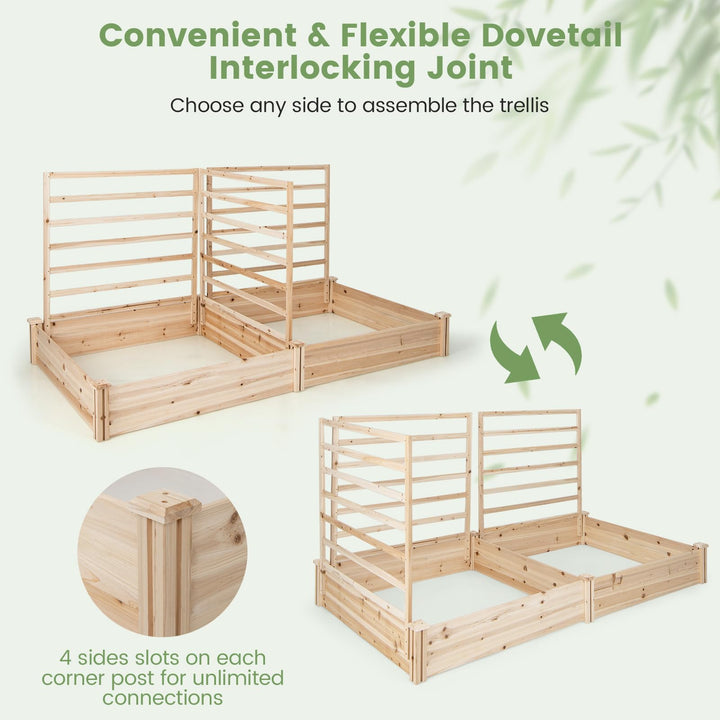 Giantex Raised Garden Bed with Trellis