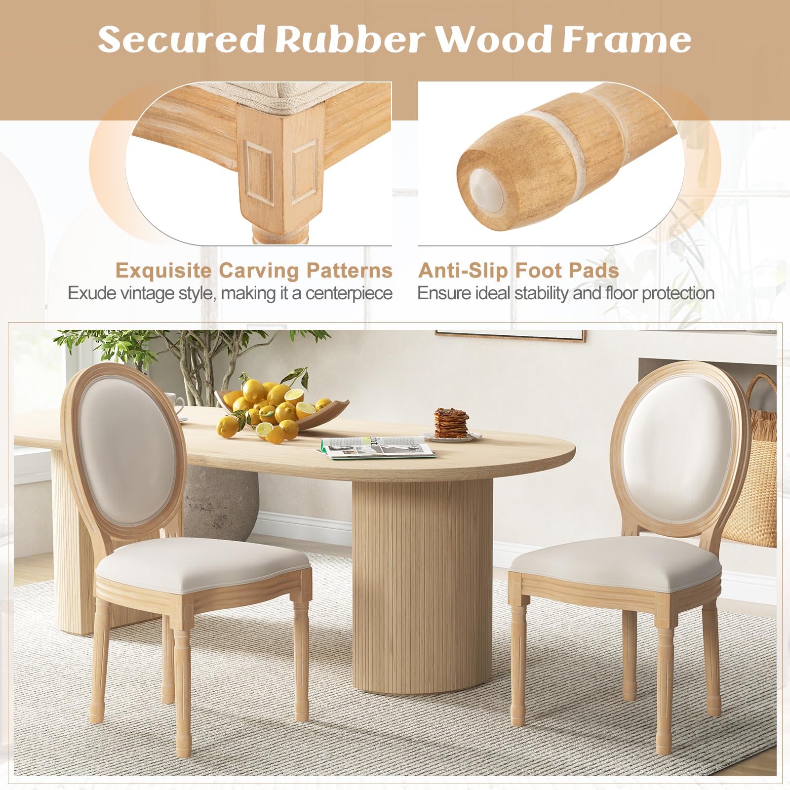 Giantex Wood Dining Chairs Set