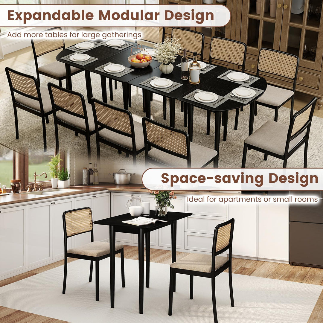 Giantex Dining Table Set with 2 Rectangular Dinner Tables for 4-6