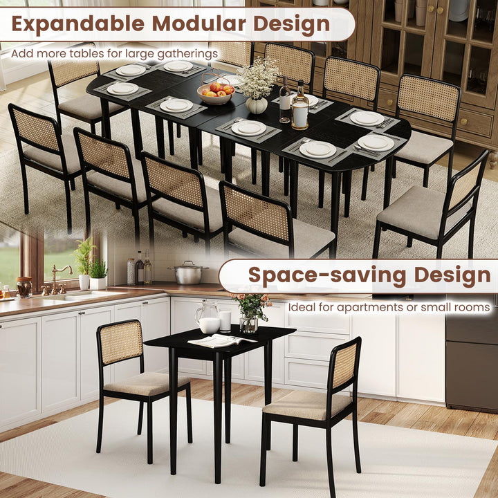 Giantex Dining Table Set with 2 Rectangular Dinner Tables for 4-6