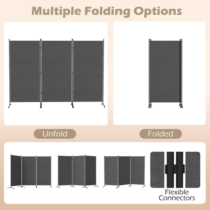 Giantex 3 Panel Room Divider, 6FT Folding Privacy Screen