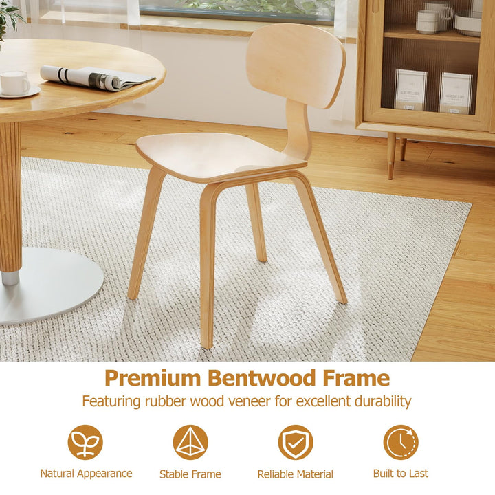 Giantex Modern Dining Chair Set of 2/4 with Wide Seat