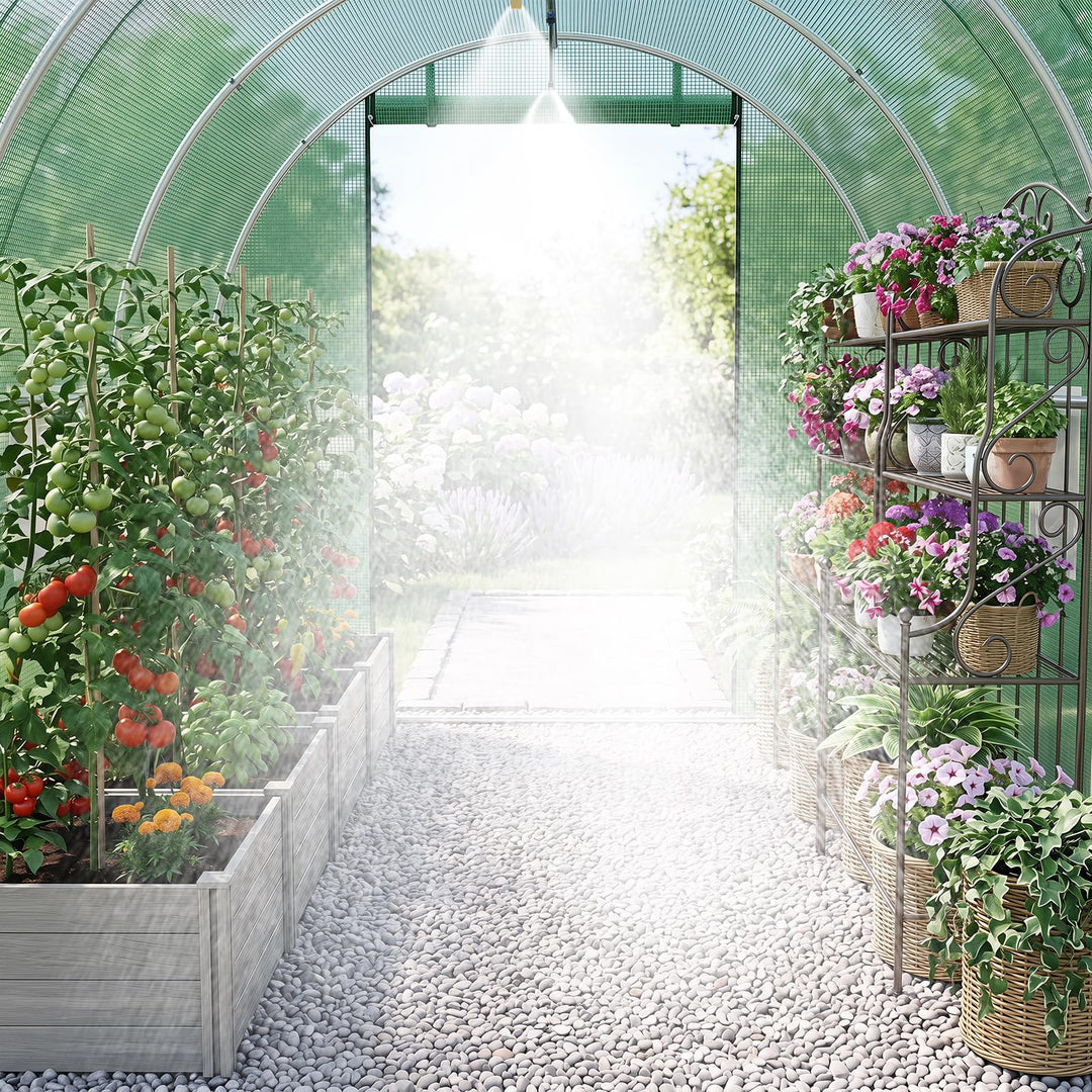 Giantex 15 x 7 x 7 ft Walk-in Tunnel Greenhouse for Outdoors