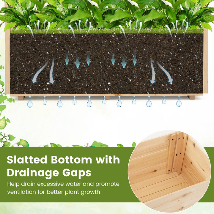 Giantex Raised Garden Bed with Sided Trellis and Hanging Roof