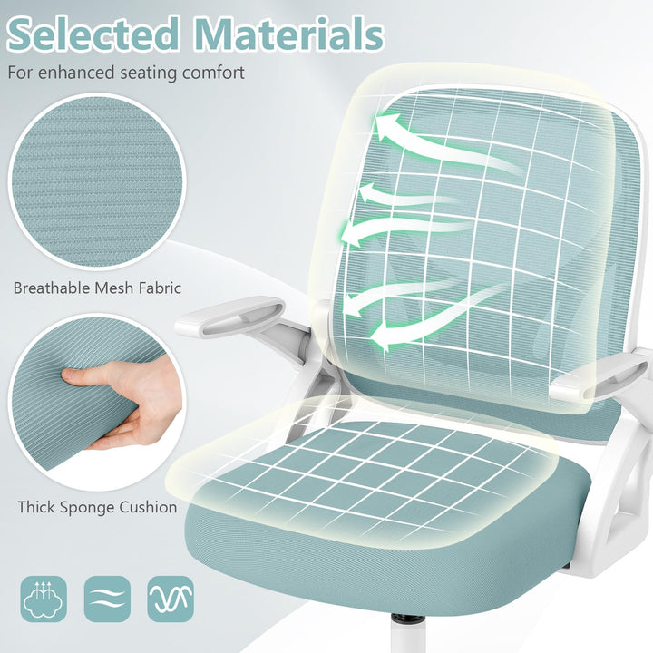 Giantex Ergonomic Desk Chair with Flip-up Arms & Lumbar Support