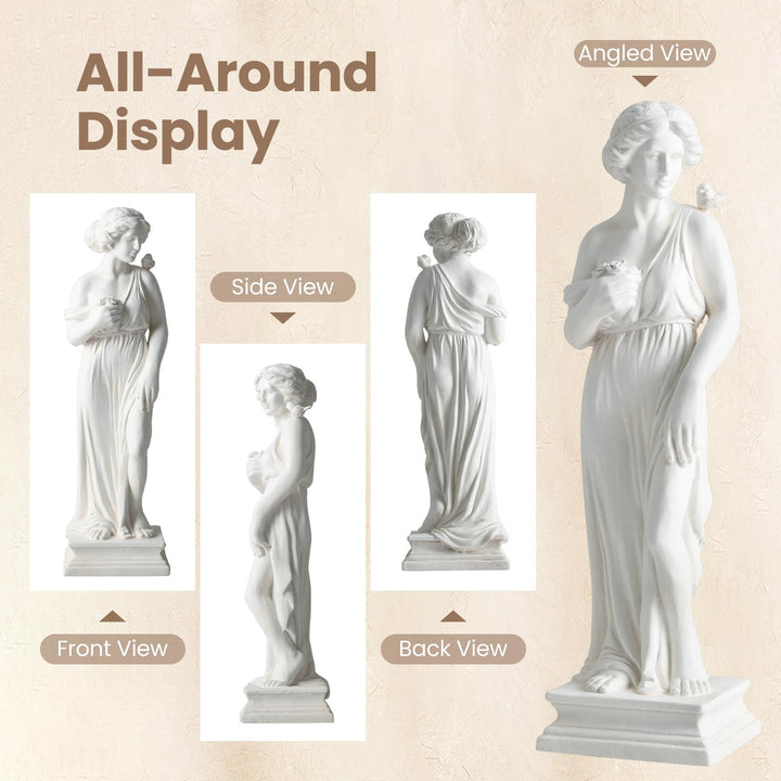 Giantex 31.5" Greek Goddess Statue with Bird
