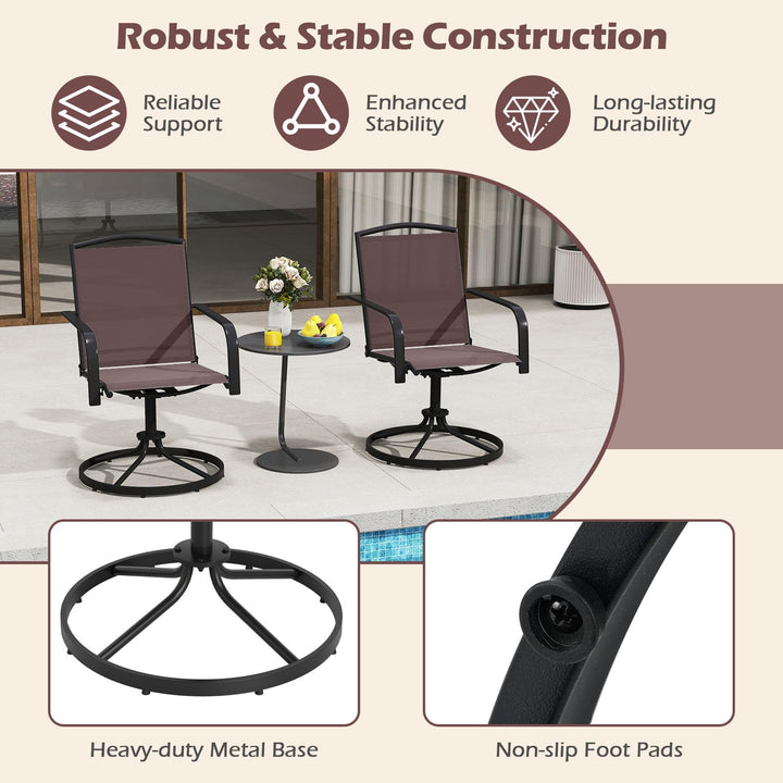 Giantex All Weather 360° Patio Rockers with High Backrest Breathable Seat