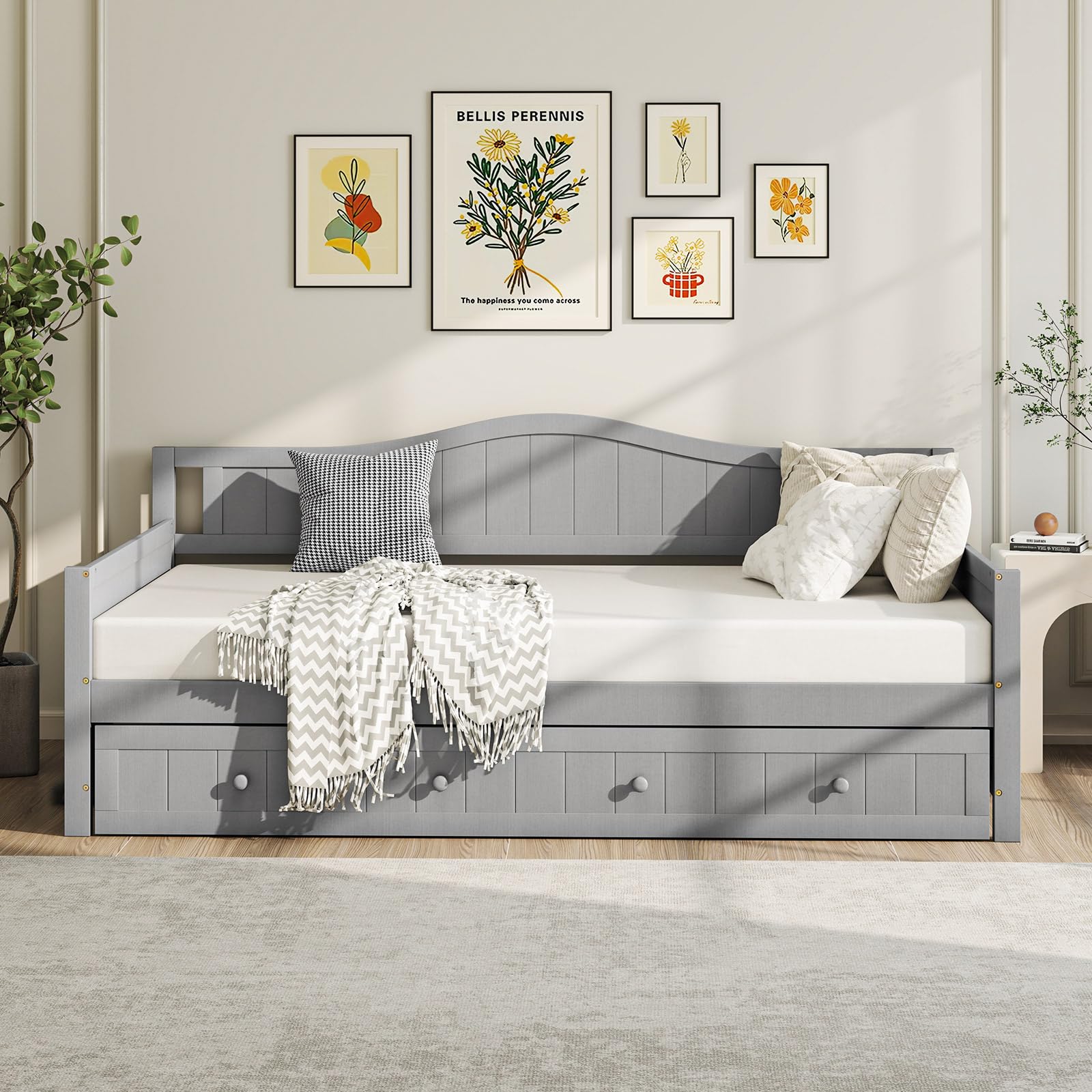 Giantex Twin Daybed with Trundle