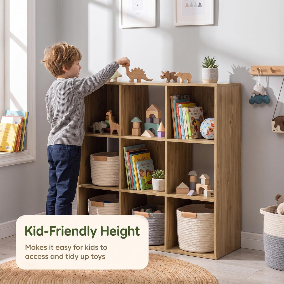 GIANTEX 9-Cube Storage Organizer Wooden Bookcase Display Shelf