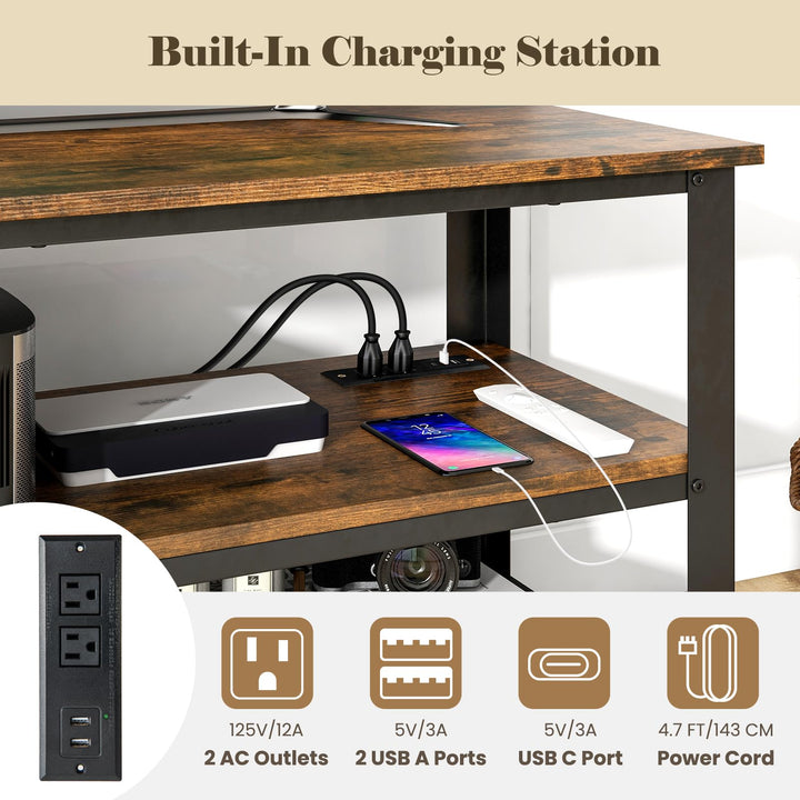Giantex TV Stand for Bedroom, Entertainment Center for TVs up to 50”