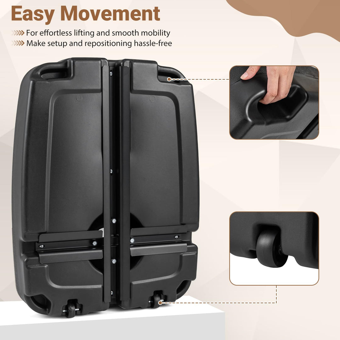 Giantex Fillable Cantilever Umbrella Base for Garden Pool Deck