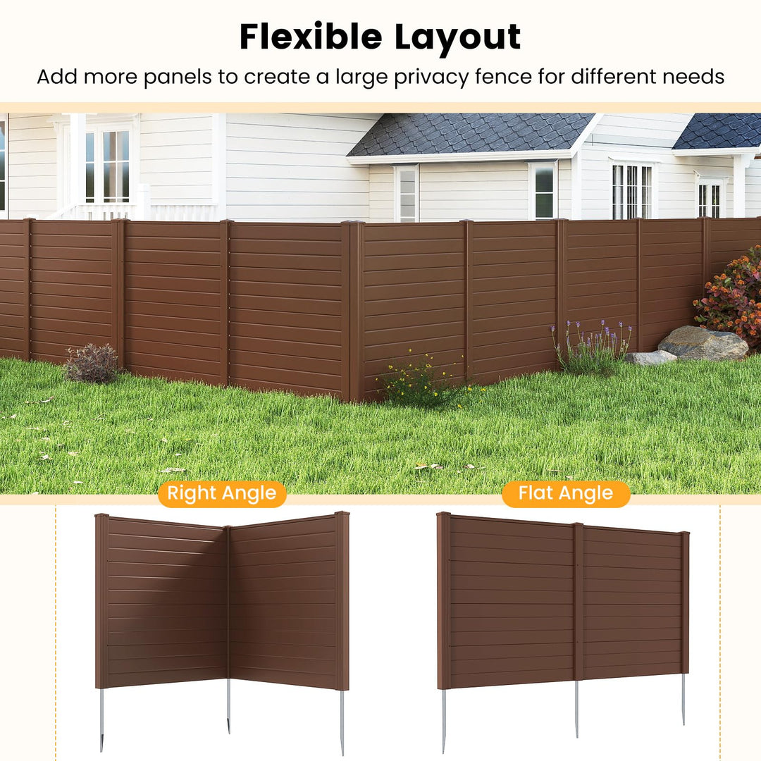 Giantex Air Conditioner Fence 2/4 Panels - 48''W x 48''H Outdoor Privacy Screen with Upgraded Metal Stakes