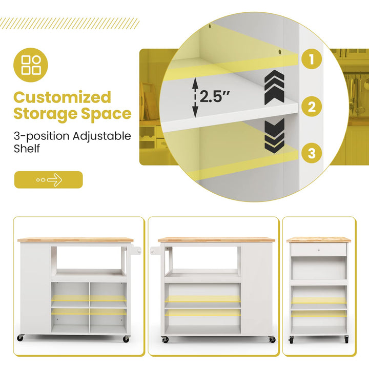 Mobile Kitchen Island Cart - Giantex