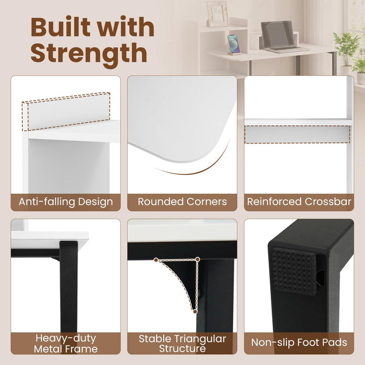 Giantex 43.5" Computer Desk with Power Outlets