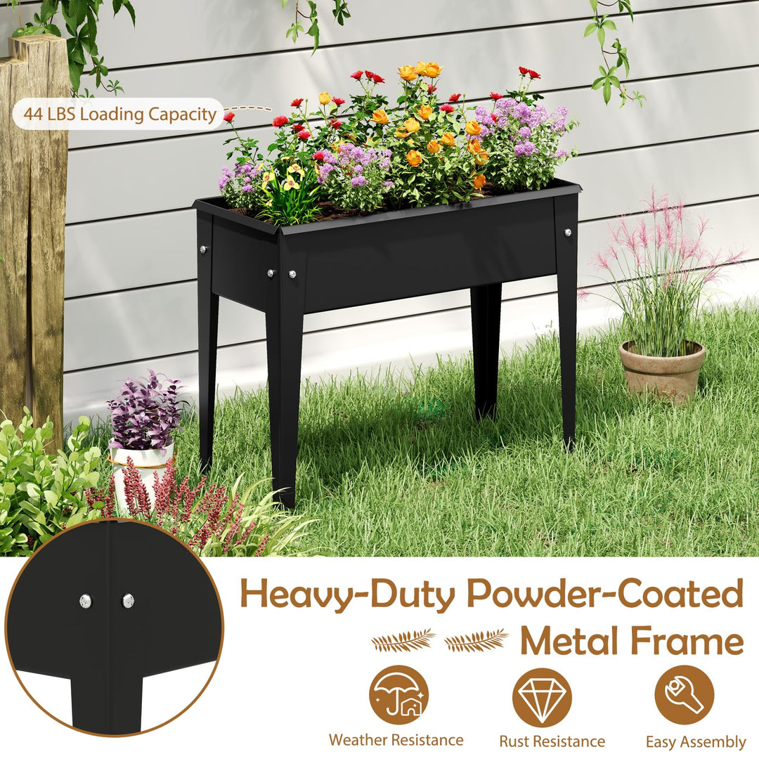 Giantex Metal Raised Garden Bed with Legs(24”x11”x18”)