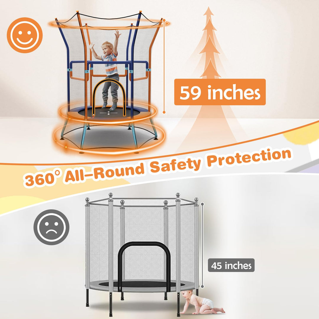 Giantex 48" Toddler Trampoline with Safety Enclosure Net