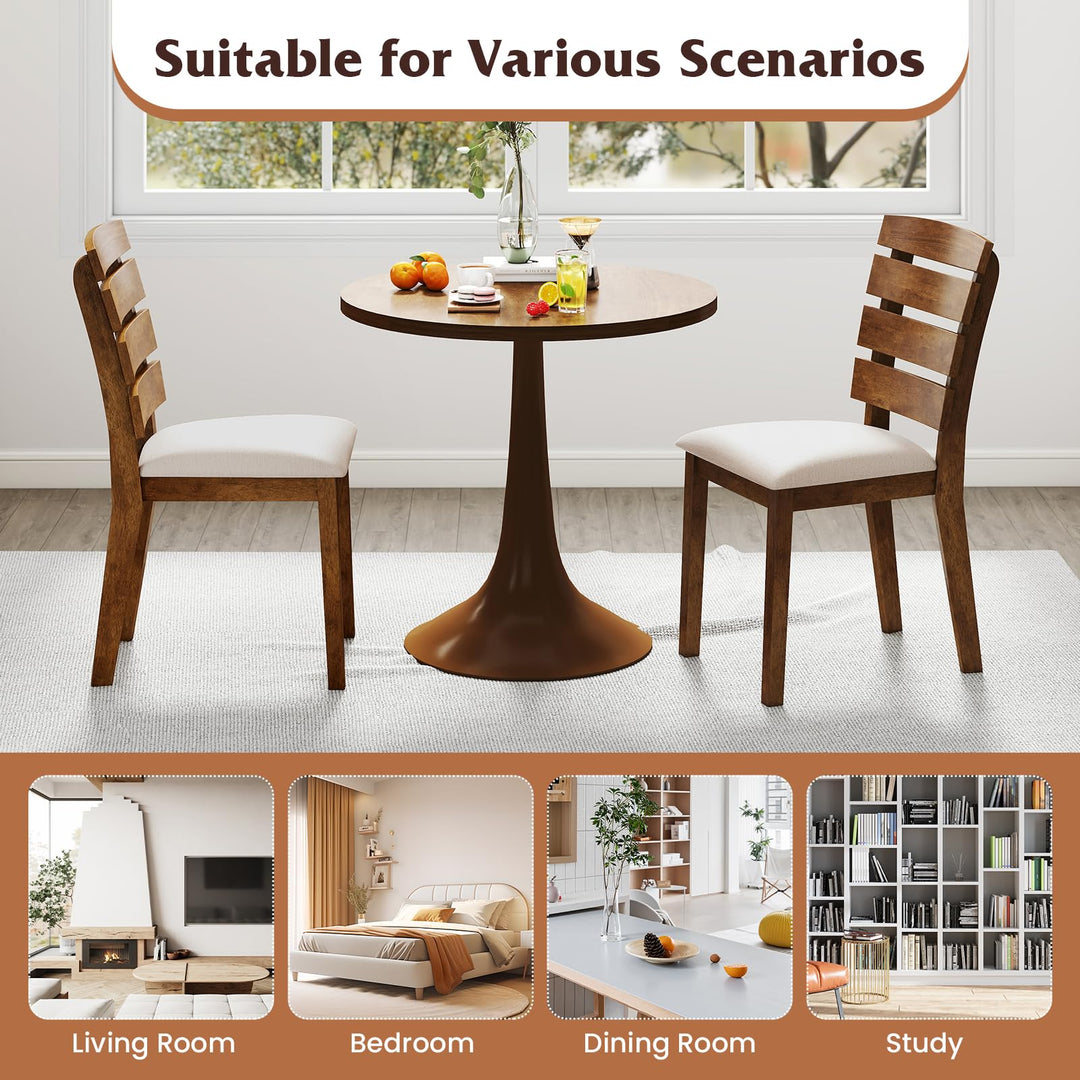 Giantex  2/4 Wooden Dining Chairs Set