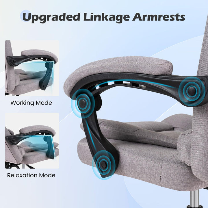 Giantex Office Executive Chair | Ergonomic Big High Back Computer Chair with Linkage Armrests