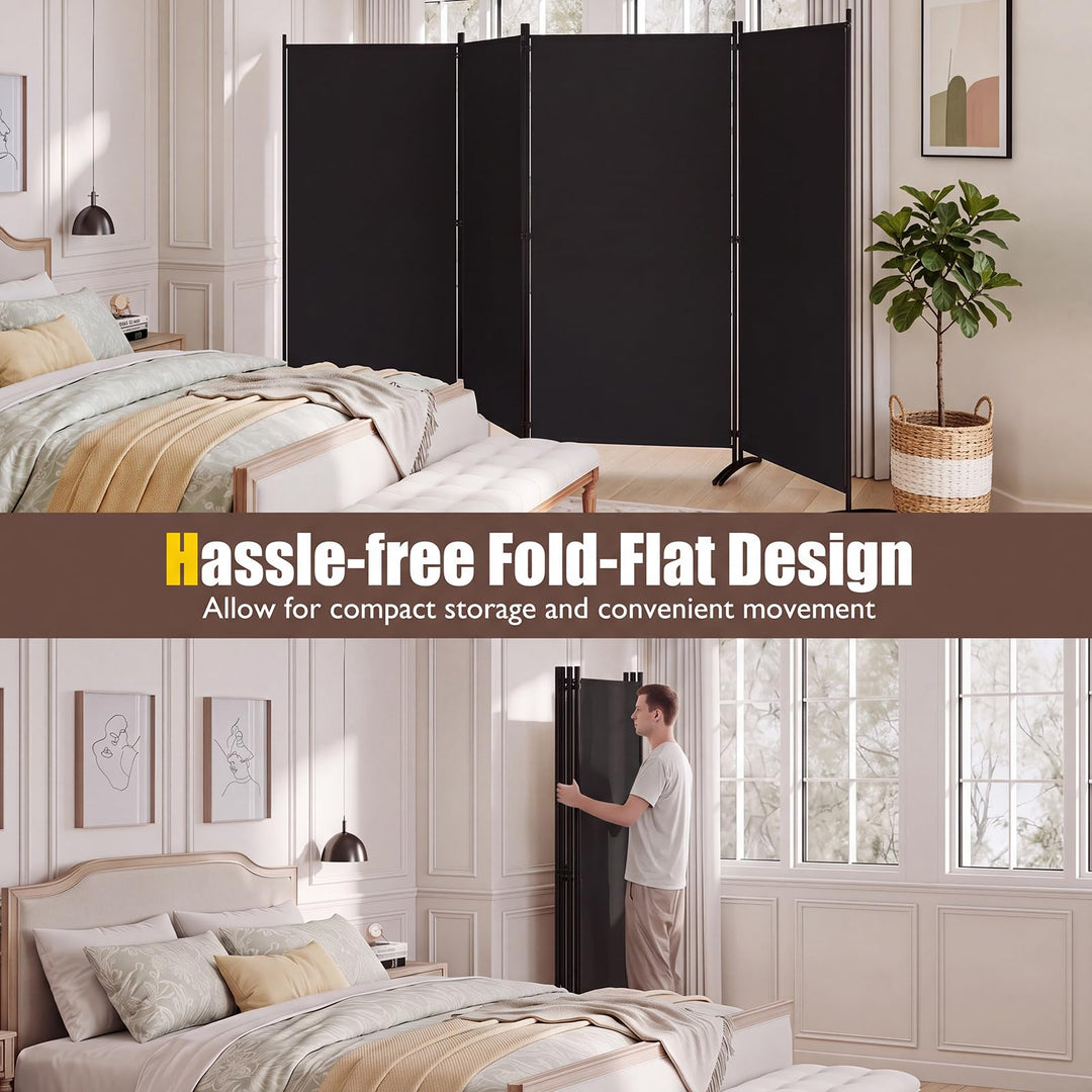 GIANTEX 4-Panel Folding Room Divider (136" x 71")