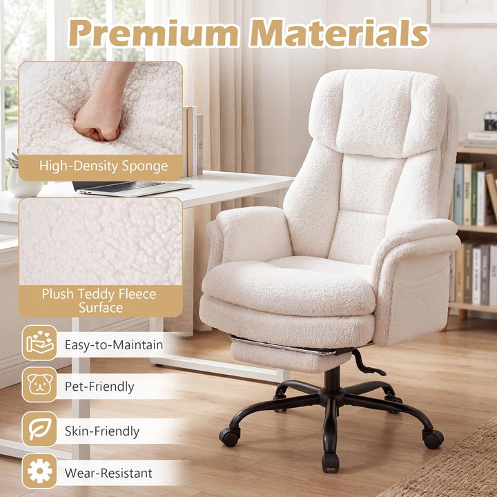 Giantex Criss Cross Legged Reclining Desk Chair with 5-Level Adjustable Armrests