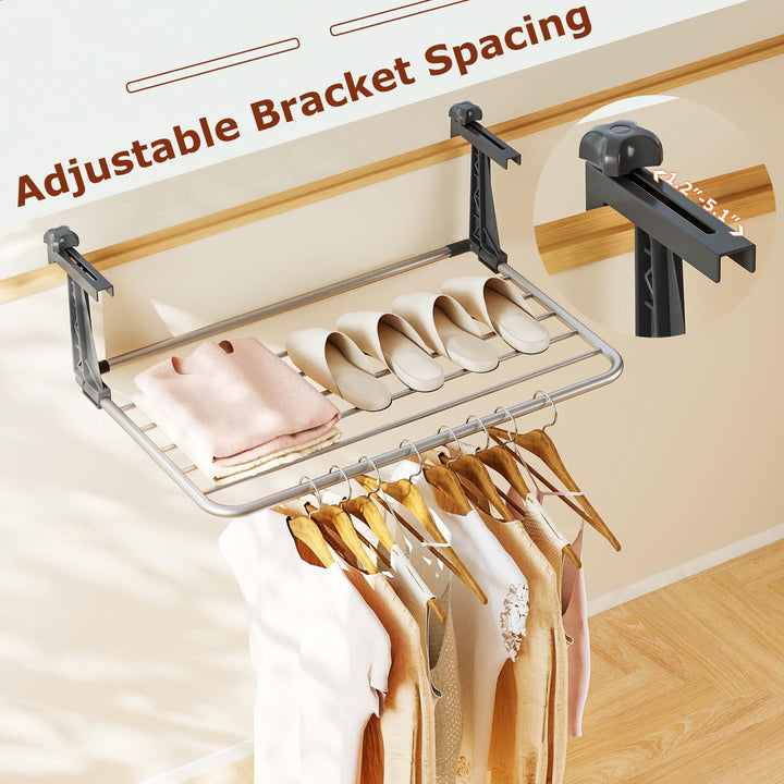Giantex Portable Clothes Drying Rack 25.5"/31" Aluminum Hanging Laundry Rack