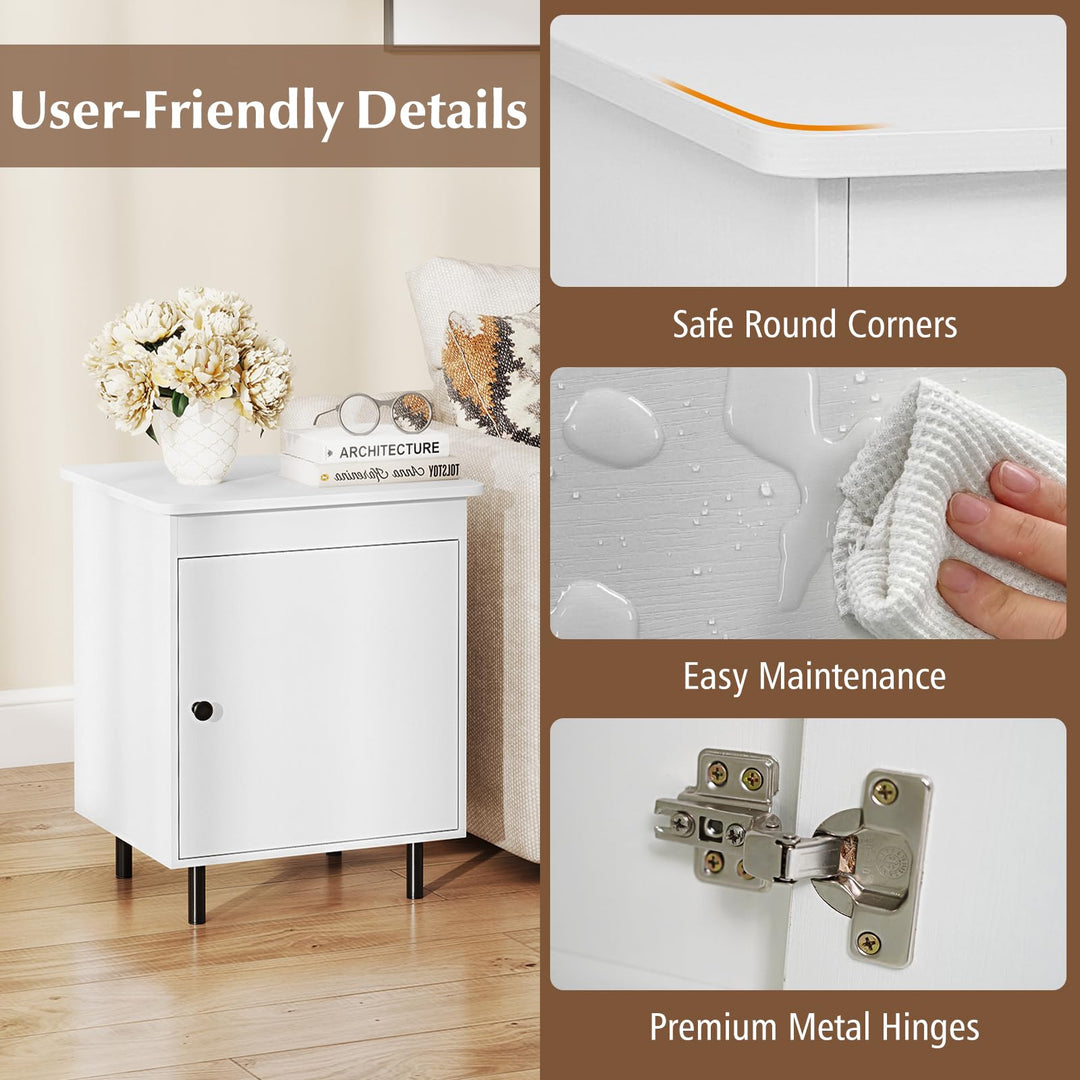 Gianex Wood Sofa Side Tables Storage Cabinet for Bedroom