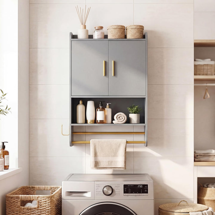 Giantex Bathroom Wall Mounted Medicine Cabinet w/Towel Bars &amp; Toilet Paper Holder
