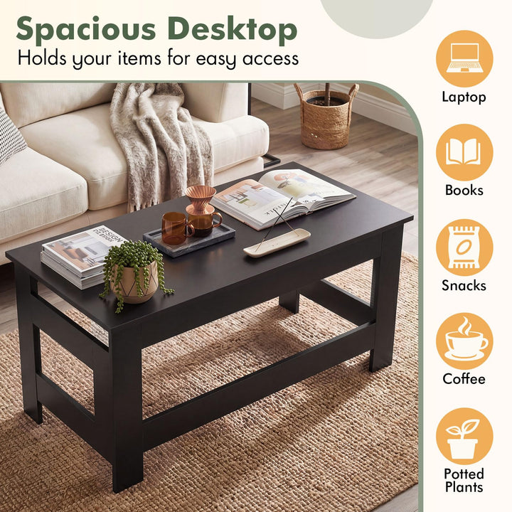 Giantex 31.5" Small Folding Coffee Table with Foldable Legs