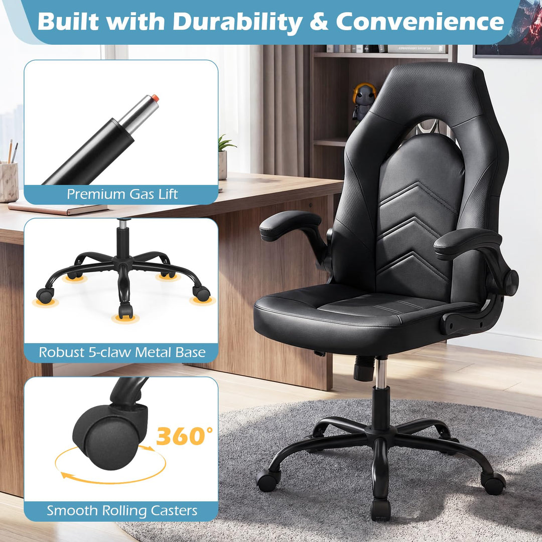 Giantex Ergonomic Computer Desk Chair with Flip-up Arms