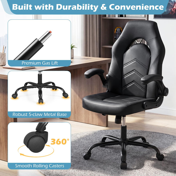 Giantex Ergonomic Computer Desk Chair with Flip-up Arms